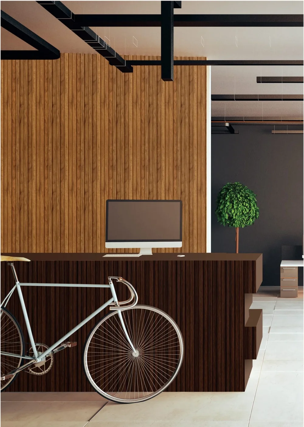 Fluted Panels in an interior