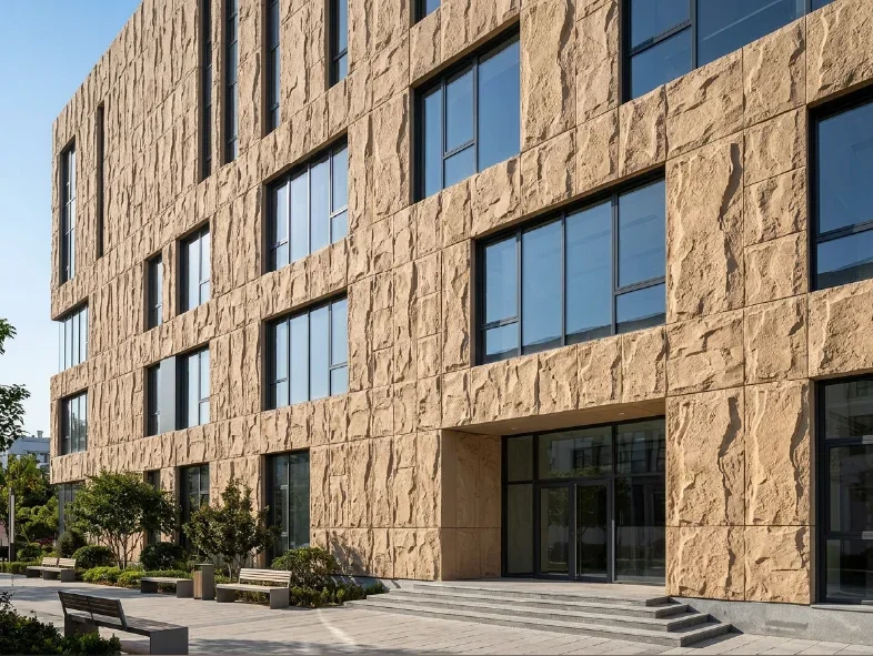 PU Stone Panels (exterior) in an interior