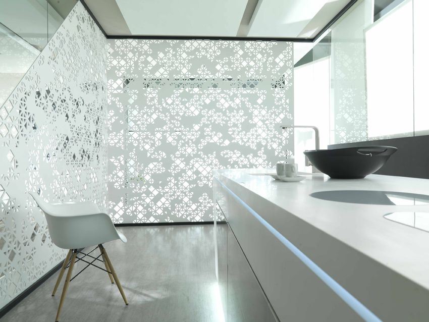 Krion Solid Surface Sculpted Room Divider